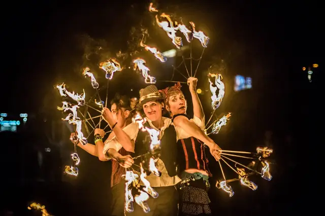 The Pyroladies fire & LED show slideshow